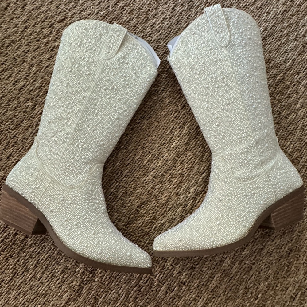 Betsey Johnson Pearled Cowboy Women's Boots